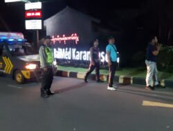Polsek Bebandem Menghimbau Waspada Kejahatan Curas, Curat, dan Curanmor di Wilkum Bebandem dalam Patroli Blue Light Patrol