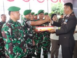 Peringati Hari Bhayangkara Ke – 78 Polres Jembrana Mendapatkan Kejutan dari Kodim 1617/Jembrana dan Batalyon Infanteri 741/GN