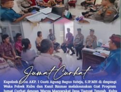 Kapolsek Kubu Polres Karangasem, Melaksanakan Giat Jum’at Curhat dengan Warga Desa Tianyar Tengah