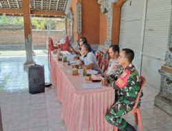 Serma Masduki Babinsa Batu Agung, Hadiri Rapat Musyawarah Pelaksanaan Turnamen Bola Volley PERBEKEL CUP II