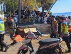 Anggota Polsek Kubu Bersinergi Melaksanakan Pengamanan Jukung Race di Pantai Tulamben dalam Rangka Meriahkan HUT RI ke 79