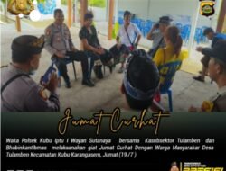 Polsek Kubu Polres Karangasem, Kembali Melaksanakan Program Jum’at Curhat, Dengar Saran dan Masukan Warga