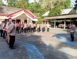 Kapolsek Pimpin Apel Pagi, Sampaikan Arahan