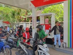 Personil Sat Intelkam Polres Karangasem Monitoring Stok BBM di Beberapa SPBU di Daerah Hukum Polres Karangasem