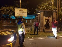 Polsek Bebandem Menghimbau Waspada Kejahatan Curas, Curat, dan Curanmor di Wilkum Bebandem dalam Patroli Blue Light Patrol