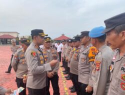 Kali Pertama Kapolres Mesuji Memimpin Apel Pagi Dan Pengecekan Kelengkapan Identitas Anggota Bhabinkamtibnas