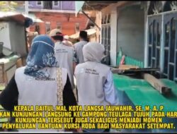 Bentuk Kepedulian, Baitul Mal Kota Langsa Salurkan Bantuan ke Warga Telaga Tujoh