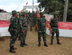Kunjungan Waaslat Kasad, di Pos Fohululik Satgas YONIF 741/GN