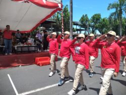 Satuan Lalulitas Polres Bitung dan Polsek Maesa Amankan Kegiatan Gerak Jalan di Kota Bitung