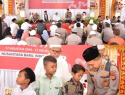 Do’a Bersama Dan Syukuran Hut Ke- 79 RI, Kapolres Bireuen Santuni Anak Yatim