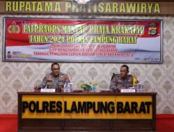 Polres Lampung Barat Gelar Lat Pra Ops Untuk Pengamanan Pilkada 2024