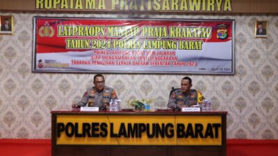 Polres Lampung Barat Gelar Lat Pra Ops Untuk Pengamanan Pilkada 2024