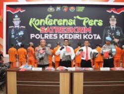 Polres Kediri Kota Ungkap 8 Kasus Selama Bulan Juli, Pengeroyokan Hingga Curanmor