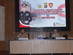 Kapolsek Lalan Iptu Zulkarnain Afianata,ST.M.Si Serta Jajaran Ikuti Sosialisasi UU.No.1 Tahun 2023