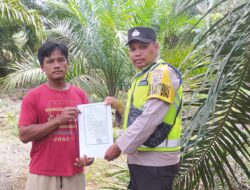 Bhabinkamtibmas Polsek Lalan Briptu Ravens Rangga Laksanakan Giat Polisi Sanjo