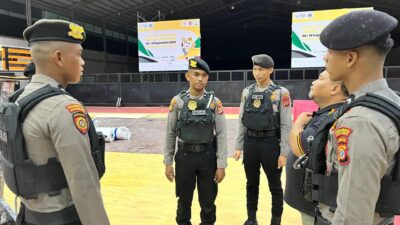 Anggota Satsamapta Polres Aceh Timur Patroli di Penginapan Atlet dan Venue PON XXI