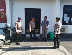 Satgas Preventif Polres Karangasem, Amankan Kantor KPU Tahap Penelitian Persyaratan, Penetapan dan Pengundian Nomor Urut Pasangan