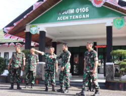 Irdam Kodam Iskandar Muda Brigjen TNI Yudi Yulistyanto, M.A Kunjungi Kodim 0106/Aceh Tengah