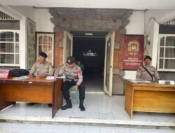 Satgas Preventif Polres Karangasem, Amankan Kantor KPU Tahap Penelitian Persyaratan, Penetapan dan Pengundian Nomor Urut Pasangan