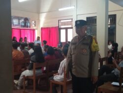 Jaga Situasi Tetap Kondusif, Personil Polsek Dan Polres Bangli Laksanakan pengamanan Kegiatan Ibadah Umat Nasrani