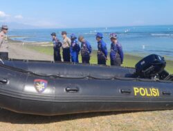 Satpol Airud Polres Buleleng, Amankan Giat Aquabike Indonesia Championship Menpora Cup Putaran Ketiga di Pantai Lacosta Temukus