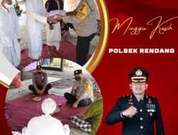 Minggu Kasih Polsek Rendang, Serahkan Bantuan Seperangkat Pakaian Adat Pemangku