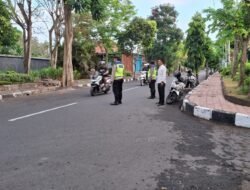Kasat Intelkam Polres Karangasem, Melaksanakan Kegiatan Monitoring Personil Yang Melaksanakan Gatur Pagi