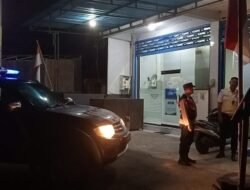 Antisipasi Kejahatan di Malam Hari, Personil Polsek Susut Gelar Kegiatan Blue Light Patrol