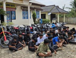 19 Kendaraan Roda Dua Dan 30 Anak Anak Di Aman Kan Jajaran Polsek Tanjung Raya Saat Melaku Kan Aksi Balap Liar