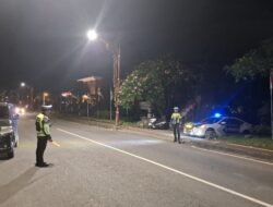 Sat Lantas Polres Bangli Unit Turjagwali, Melaksanakan Giat Patroli Malam Blue Light Patrol