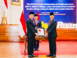 Dilantik Hinsa Siburian, Irjen A Rachmad Wibowo Sik Resmi Memangku Jabatan Wakil Kepala BSSN RI