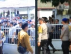 Pengamanan Sidang Pleno Pengundian dan Penetapan Nomor Urut Pasangan Calon Bupati dan Wakil Bupati oleh Polres Labuhanbatu.