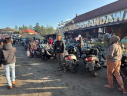 Jelang Hari Raya Galungan, Personil Polsek Kintamani Laksanakan Patroli di Pasar Singamandawa Kintamani