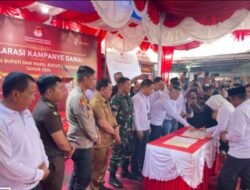 Polres Labuhanbatu Amankan Deklarasi Kampanye Damai Pemilihan Bupati dan Wakil Bupati 2024