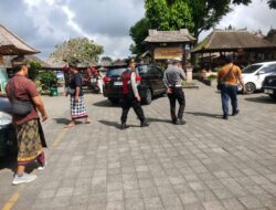 Beri Rasa Aman Kepada Pengunjung, Pawas Bersama Anggota Sambangi Obyek Wisata Penglipuran