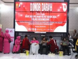 Polwan Polres Bojonegoro Gelar Donor Darah Peringati Hari Jadi ke-76