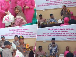 Giat Kapolsek Sungsang Salurkan Bansos Di HKGB Ke 72 Tahun.