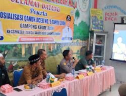 Kapolsek Banda Sakti Sosialisasikan 18 Perkara yang Dapat Diselesaikan Secara Adat Berdasarkan Qanun Aceh