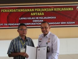 Penandatanganan Perjanjian Kerjasama Antara Lapas Kelas IIB Majalengka dengan PT. Tri Pandawa Coorporation dan Sanggar Seni Azzam
