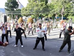 Pererat Sinergitas TNI – POLRI Polres Aceh Tengah dan Kodim 0106 Laksanakan Olah Raga Bersama