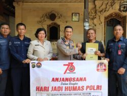 Jelang HUT Humas Polri ke-73, Bid Humas Polda Bali, Gelar Kegiatan Baksos dan Anjangsana