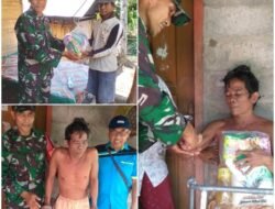 Babinsa Desa Yeh Sumbul Peltu Sri Antara, Gandeng Relawan Laksanakan Kegiatan Bakti Sosial