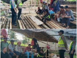 Wakapolsek Sambangi Pekerja Proyek, Menjelang Pilkada Serentak dalam Giat Jum’at Curhat