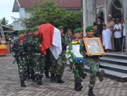 Dandim 0103/Aceh Utara Pimpin Upacara Pemakaman Militer Almarhum Pratu Agus Usman.