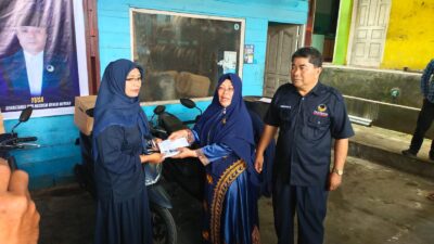 Sutarmi Anggota DPRA Membagikan Sepeda Motor Kepada Mantan Caleg Partai Nasdem di Acara HUT Partai Nasdem