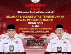 DPP Komando HAM membentuk kembali kepengurusan untuk wilayah DPD kabupaten Lampung Barat