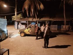 Cegah Kejahatan Malam Hari, Polsek Padangbai  Tingkatkan Patroli Blue Light Patrol