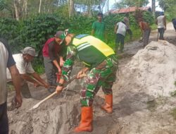 Bentuk Kepedulian Babinsa Dalam Mendukung Terciptanya Lingkungan Sehat.