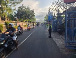 Personel Sikum Polres Karangasem, Laksanakan Strong Point Pagi