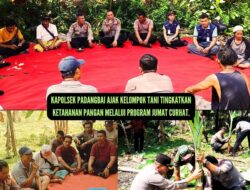 Melalui Program Jum’at Curhat, Kapolsek Padangbai Ajak Kelompok Tani Tingkatkan Ketahanan Pangan 
